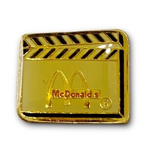McDonald’s Pin Film Movie Set Clapper Board 1980s Director’s Cut Metal Lapel Pin
